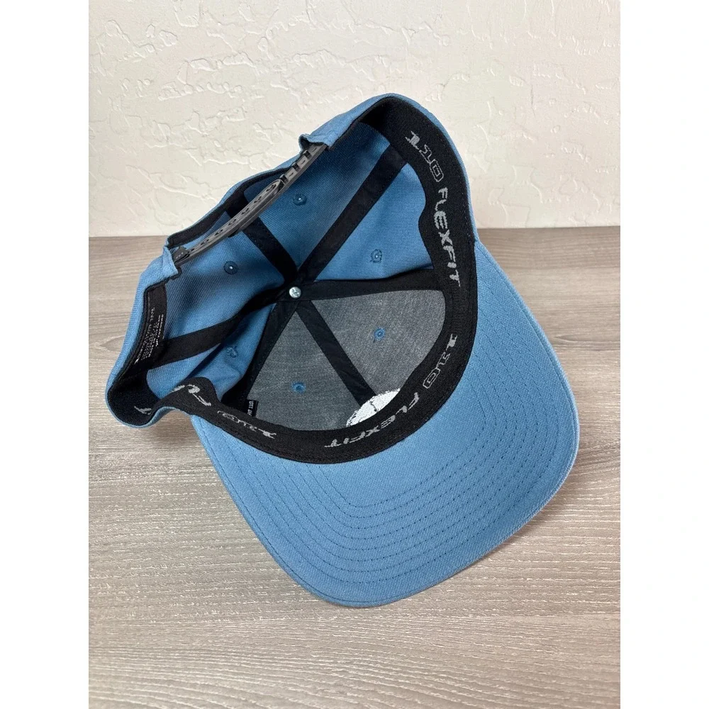 TravisMathew California Design Palm‎ Tree Baseball Cap Blue Flexfit Tech L-XL